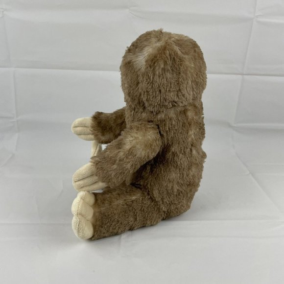 Progressive Plush Sealy Three Toed Sloth 11" Stuffed Animal Brown Tan Cream - Picture 4 of 8